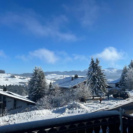 Helle Wohnung Mit Grossem Balkon Oberreute Bagian luar foto